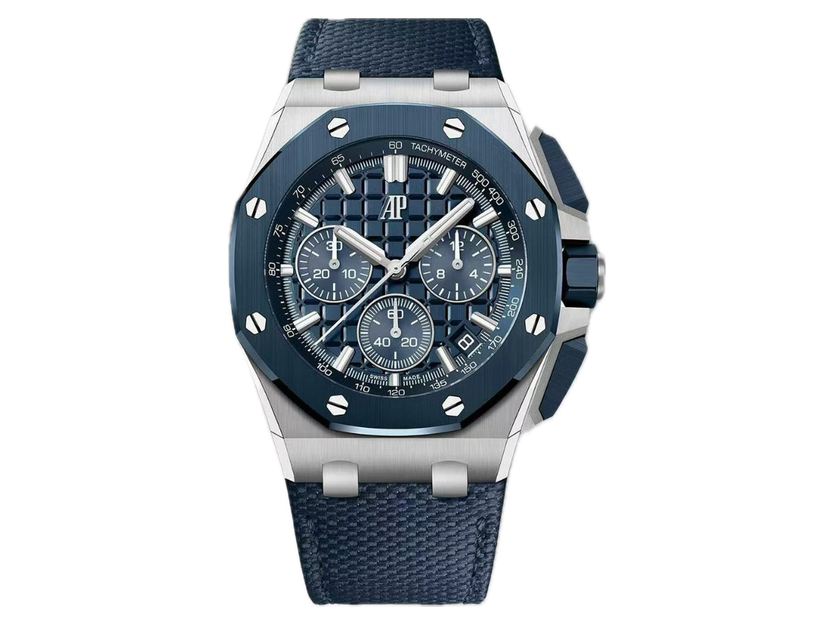 Royal Oak Offshore 43mm 26420SO Bleu Nuit Nuage 配藍色小牛皮錶帶 - 尊貴版