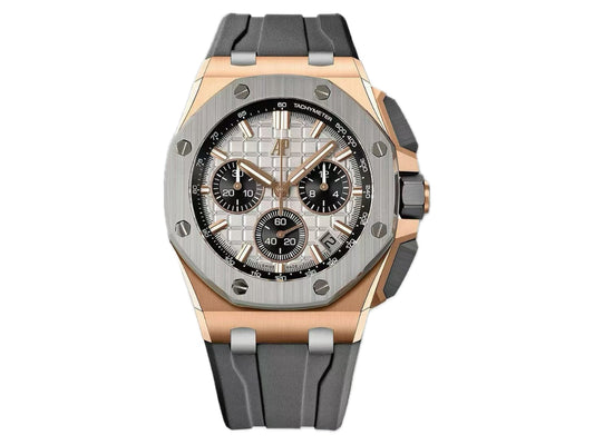 Royal Oak Offshore 43mm 26420OI RG Titanium Bezel Gray/Black Dial on Gray Rubber Strap – Premium Edition