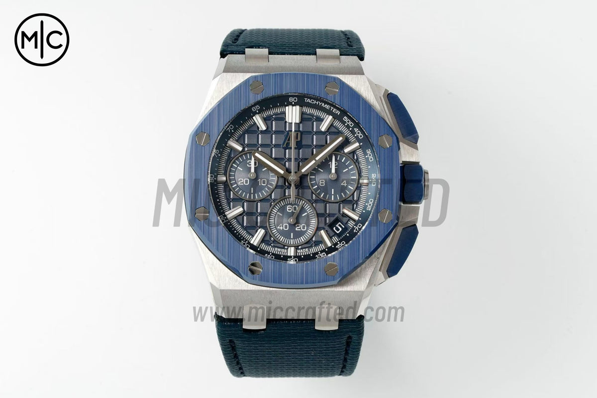 Royal Oak Offshore 43mm 26420SO Bleu Nuit Nuage 配藍色小牛皮錶帶 - 尊貴版