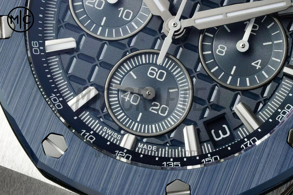 Royal Oak Offshore 43mm 26420SO Bleu Nuit Nuage 配藍色小牛皮錶帶 - 尊貴版