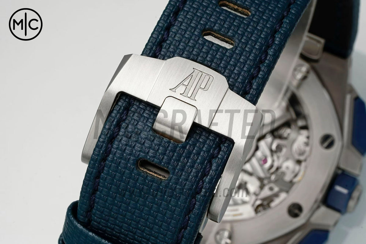 Royal Oak Offshore 43mm 26420SO Bleu Nuit Nuage 配藍色小牛皮錶帶 - 尊貴版