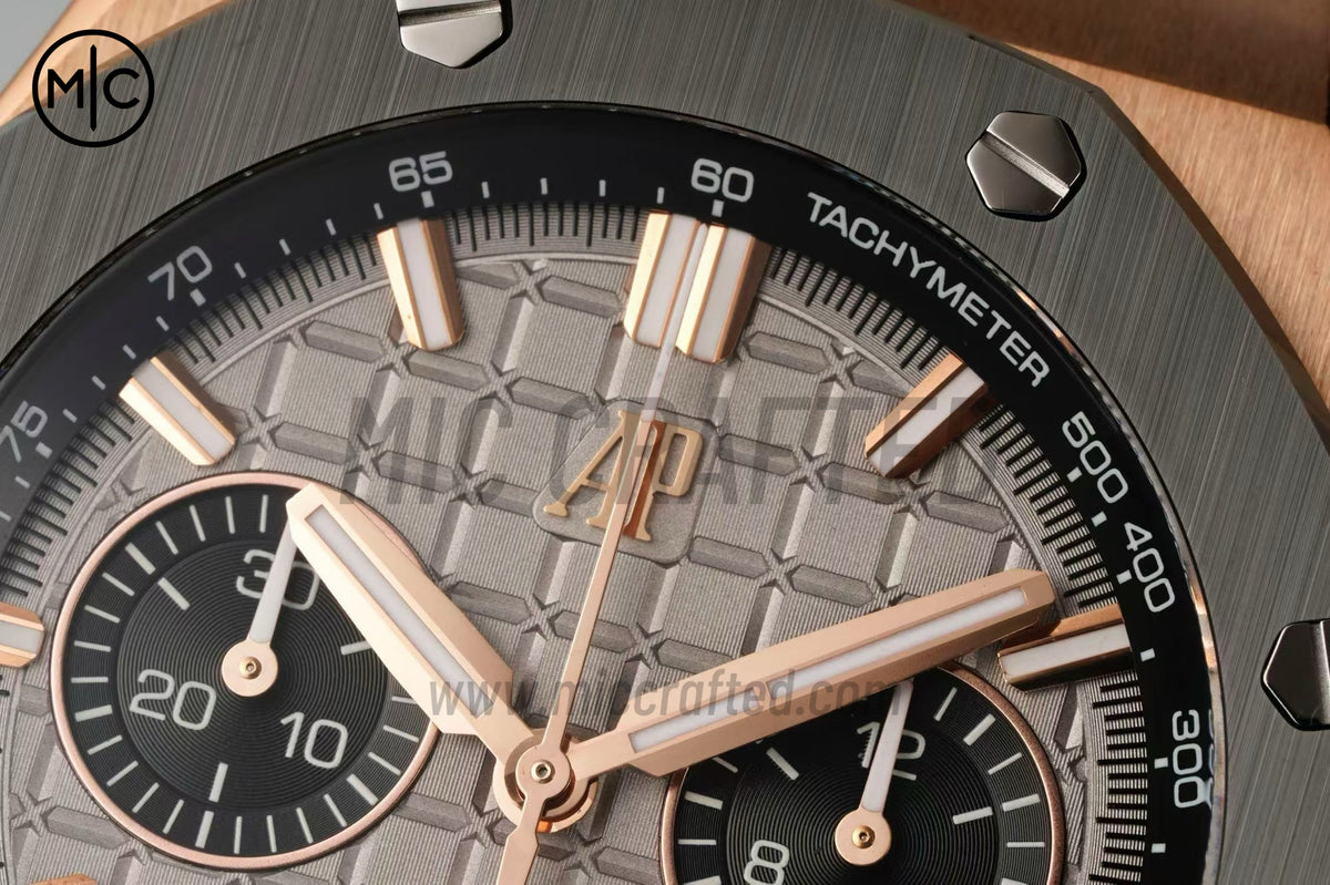 Royal Oak Offshore 43mm 26420OI RG Titanium Bezel Gray/Black Dial on Gray Rubber Strap – Premium Edition