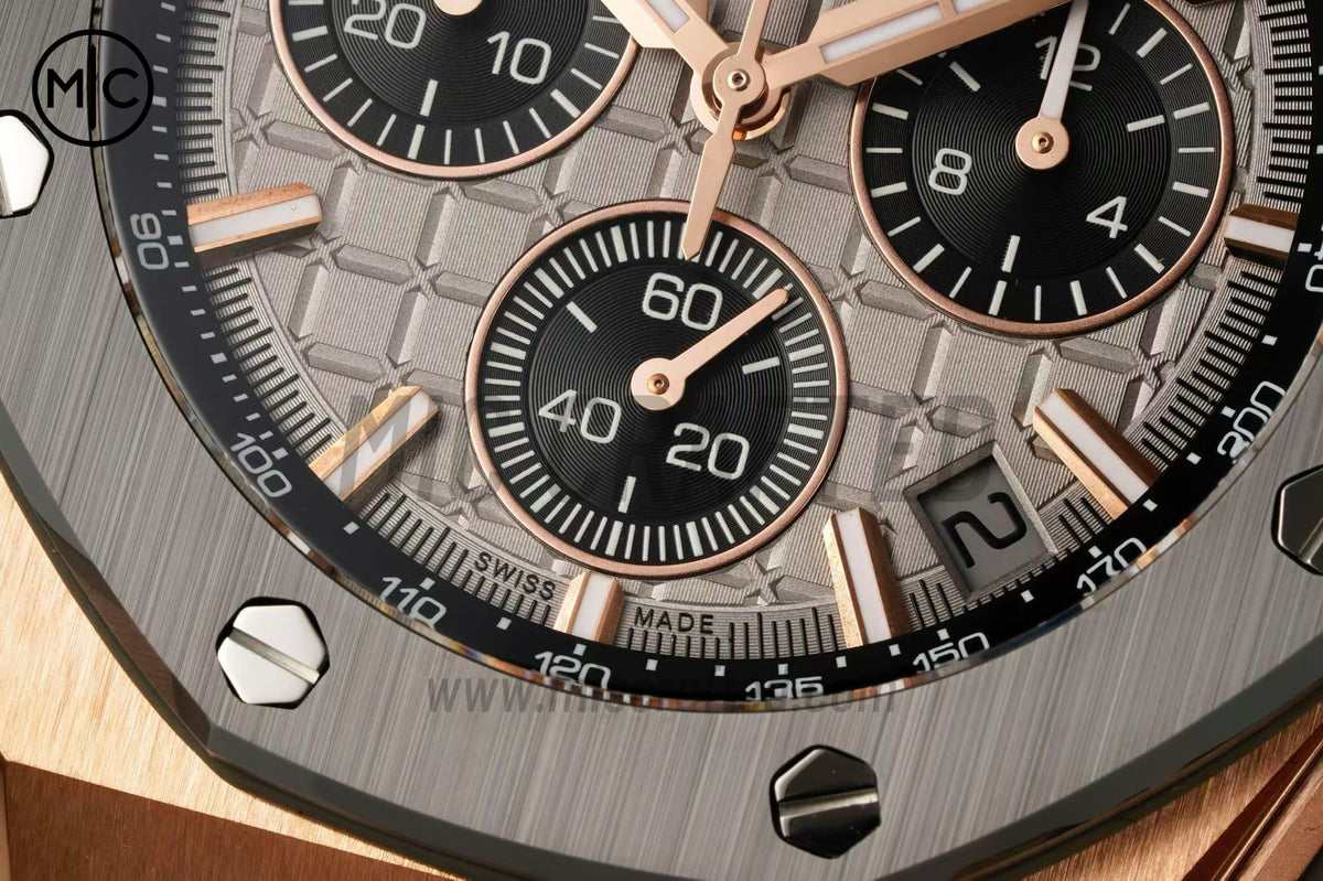 Royal Oak Offshore 43mm 26420OI RG Titanium Bezel Gray/Black Dial on Gray Rubber Strap – Premium Edition