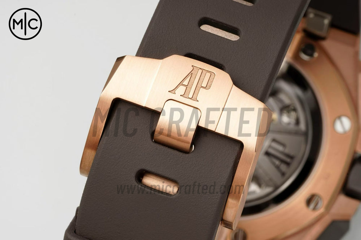 Royal Oak Offshore 43mm 26420OI RG Titanium Bezel Gray/Black Dial on Gray Rubber Strap – Premium Edition