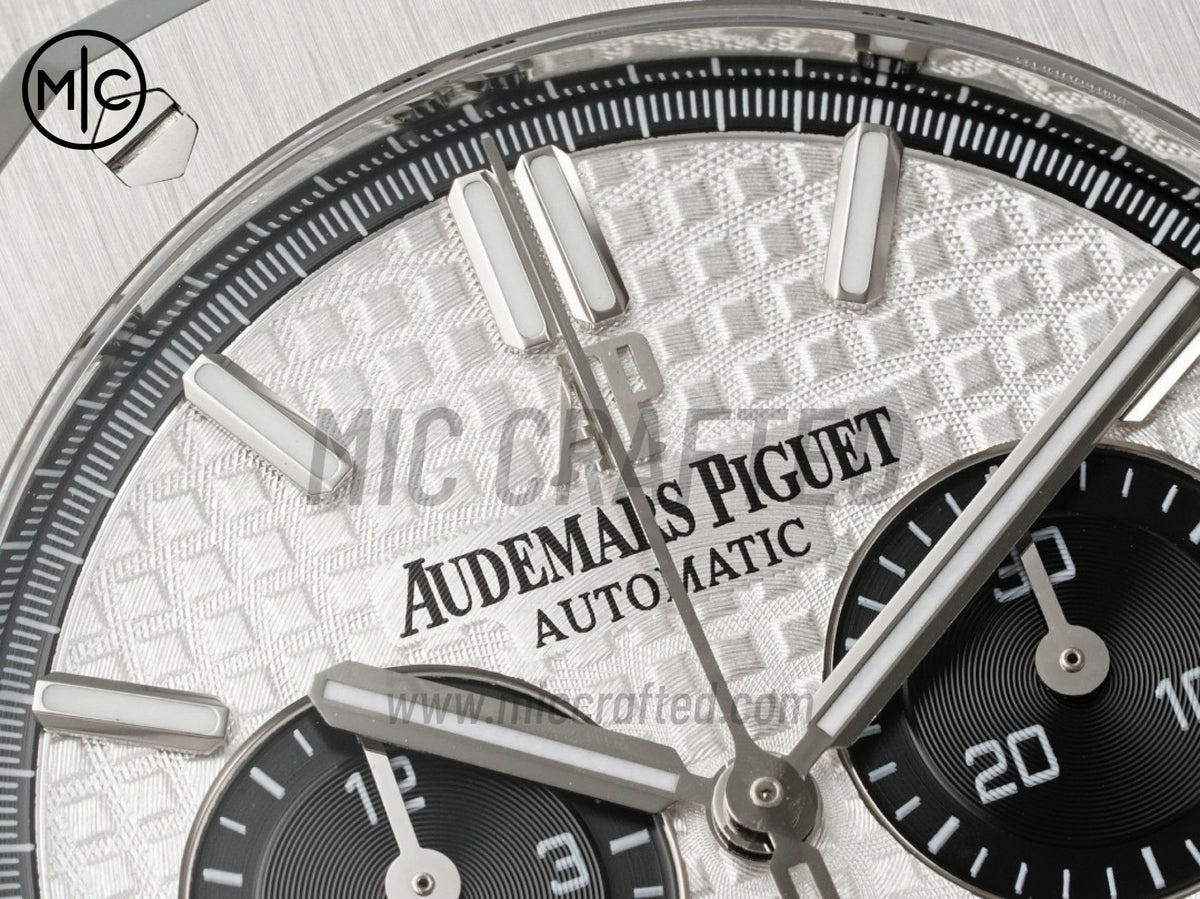 Royal Oak Chrono 41mm 26331 SS White/Black Dial on SS Bracelet – Premium Edition