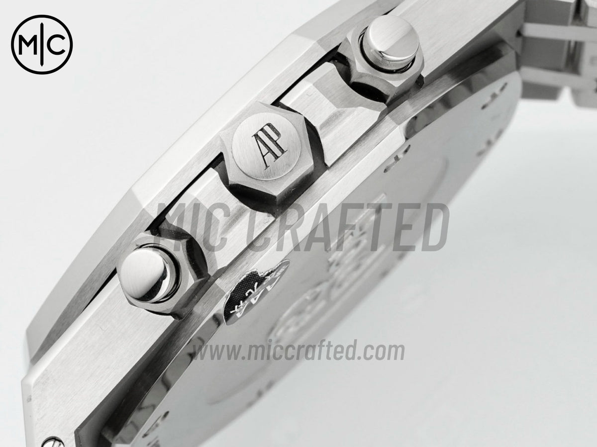 Royal Oak Chrono 41mm 26331 SS White/Black Dial on SS Bracelet – Premium Edition