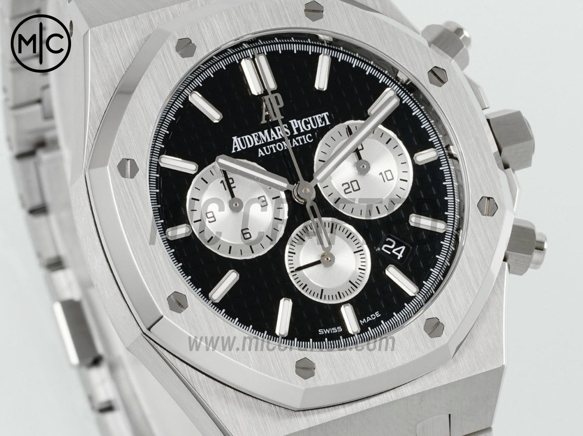 Royal Oak Chrono 41mm 26331 SS Black/White Dial on SS Bracelet – Premium Edition