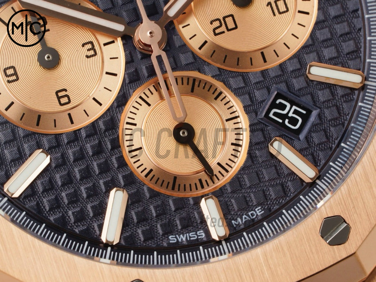 Royal Oak Chrono 41mm 26331 RG Blue/RG Dial on RG Bracelet – Premium Edition