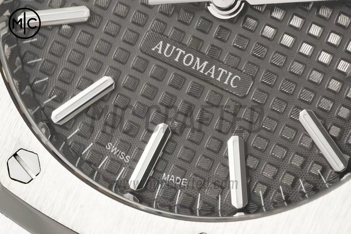 Royal Oak 37mm 15450 SS Gray Textured Dial on SS Bracelet – Premium Edition