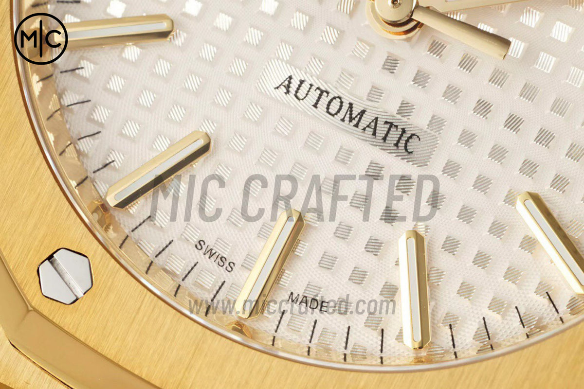 Royal Oak 37mm 15450 YG White Dial on YG Bracelet – Premium Edition