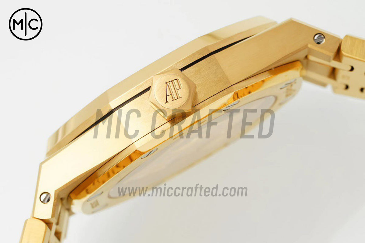 Royal Oak 37mm 15450 YG White Dial on YG Bracelet – Premium Edition