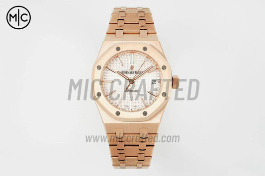 Royal Oak 37mm 15450 RG White Dial on RG Bracelet – Premium Edition