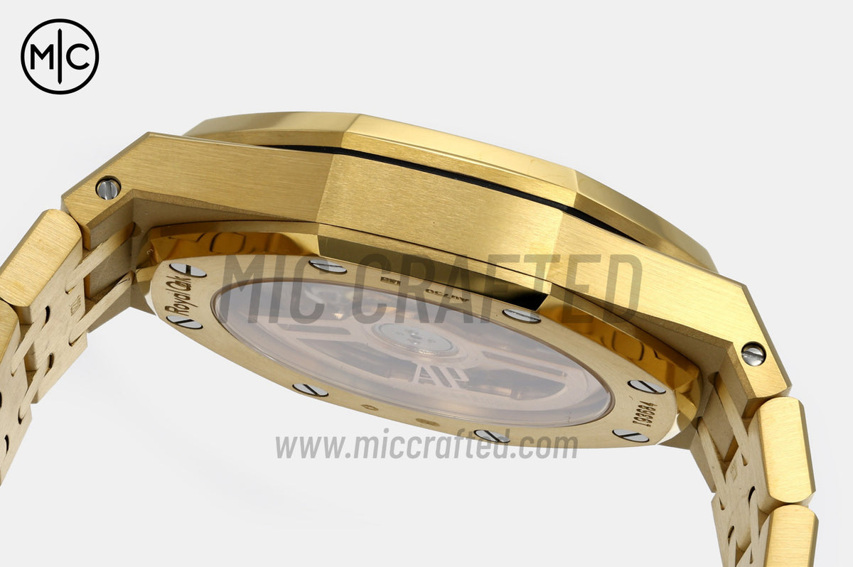 Royal Oak 37mm 15550 YG 金色錶盤配 YG 錶鏈 - 尊貴版