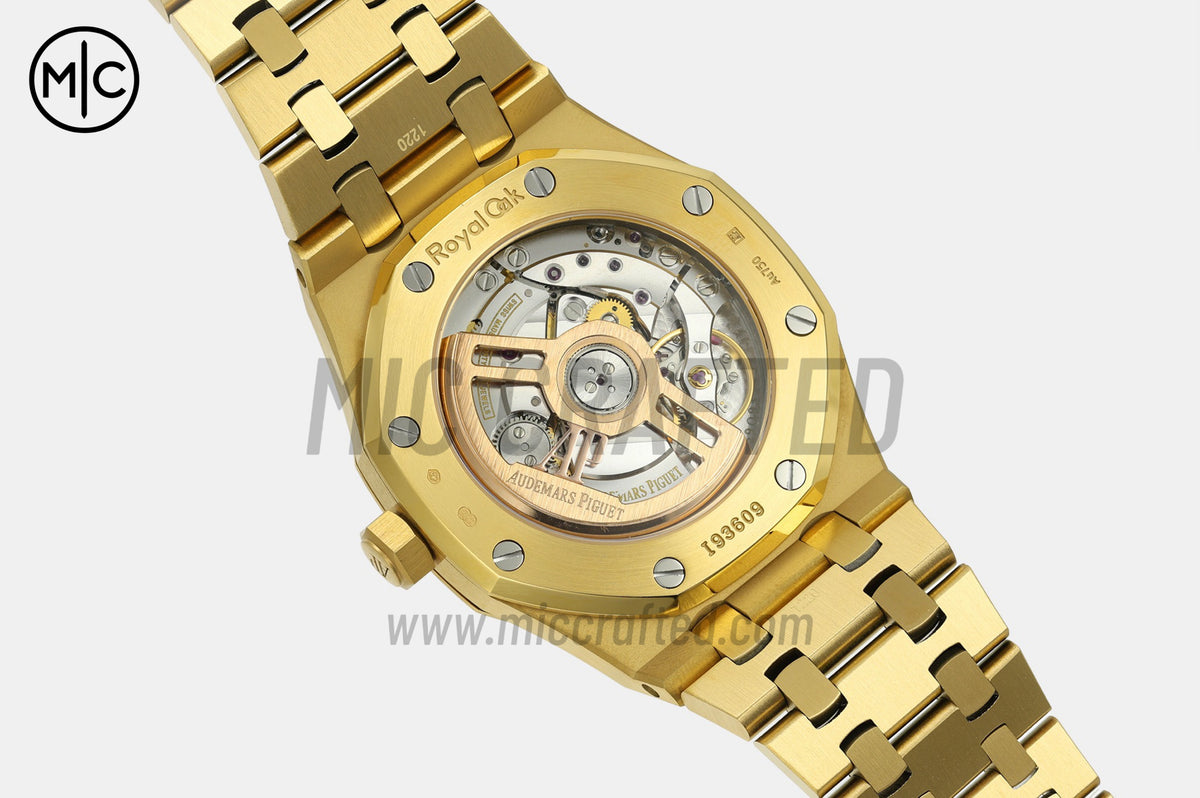 Royal Oak 37mm 15550 YG 綠松石色錶盤配 YG 錶鏈 - 尊貴版