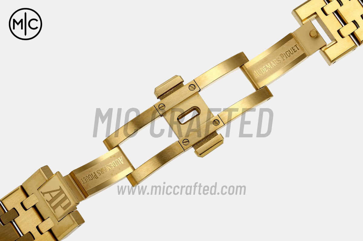 Royal Oak 37mm 15550 YG 綠松石色錶盤配 YG 錶鏈 - 尊貴版