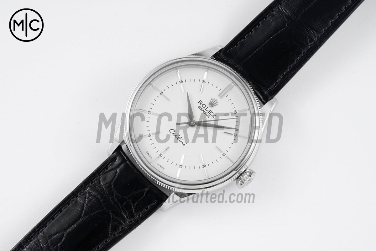 Cellini 50509 39mm White Dial Stick Markers on Black Leather – Premium Edition