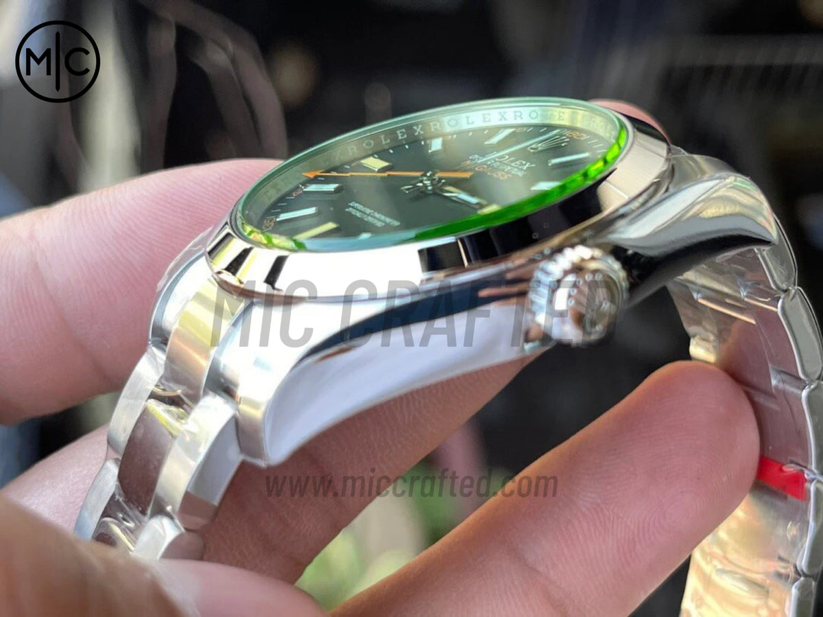 Milgauss 116400GV 40mm 904L Steel Black Dial on SS Bracelet – Premium Edition