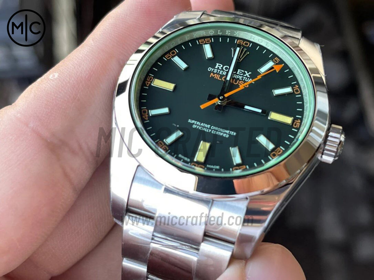 Milgauss 116400GV 40mm 904L Steel Black Dial on SS Bracelet – Premium Edition