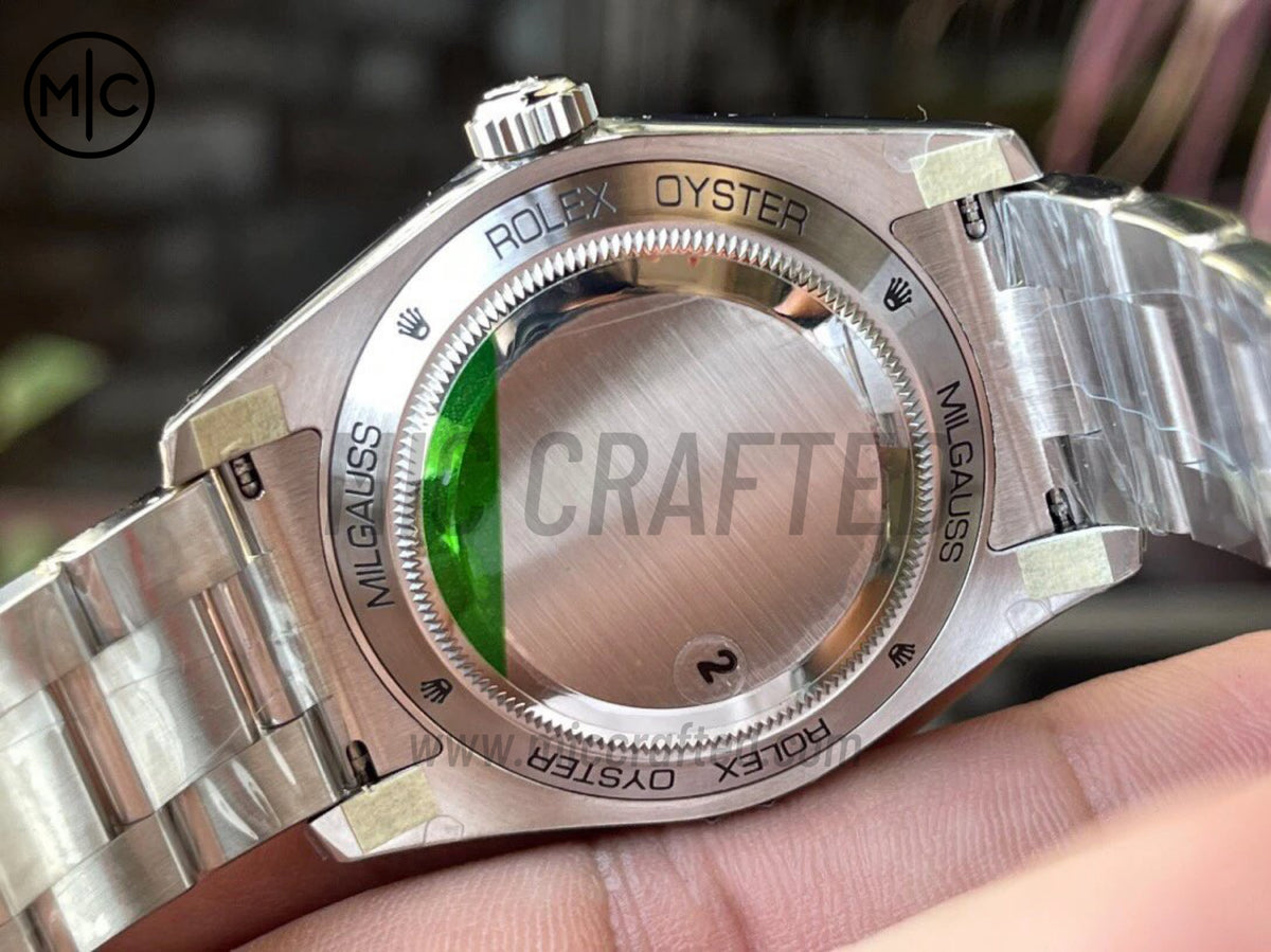 Milgauss 116400GV 40mm 904L Steel Black Dial on SS Bracelet – Premium Edition