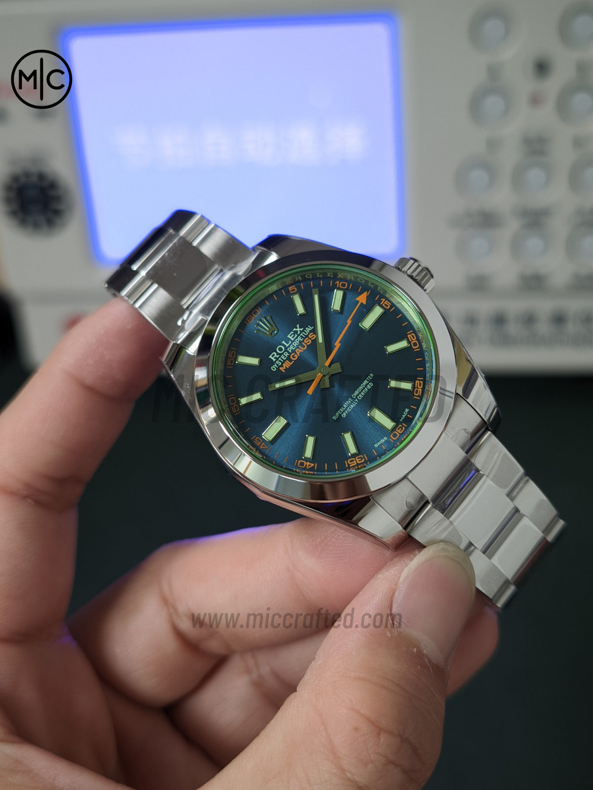 Milgauss 116400GV 40mm 904L Steel Blue Dial on SS Bracelet – Premium Edition