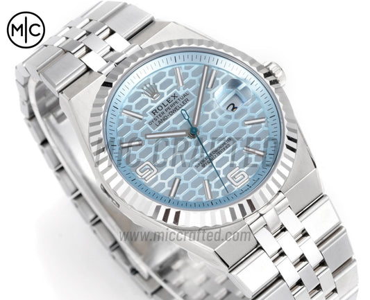 Land Dweller 40mm 127336 Ice Blue Dial Diamonds Bezel on SS Bracelet – Premium Edition