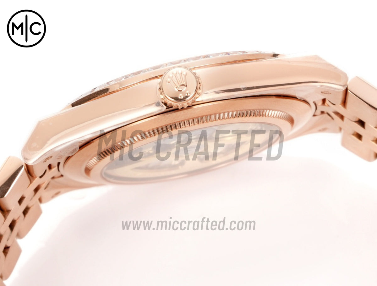 Land Dweller 40mm 127385  Silver Dial Diamonds Bezel on RG Bracelet – Premium Edition