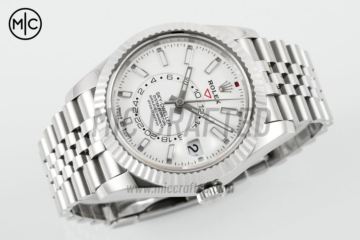 Sky-Dweller 42mm 326934 904L SS White Dial on SS Jubilee Bracelet – Premium Edition