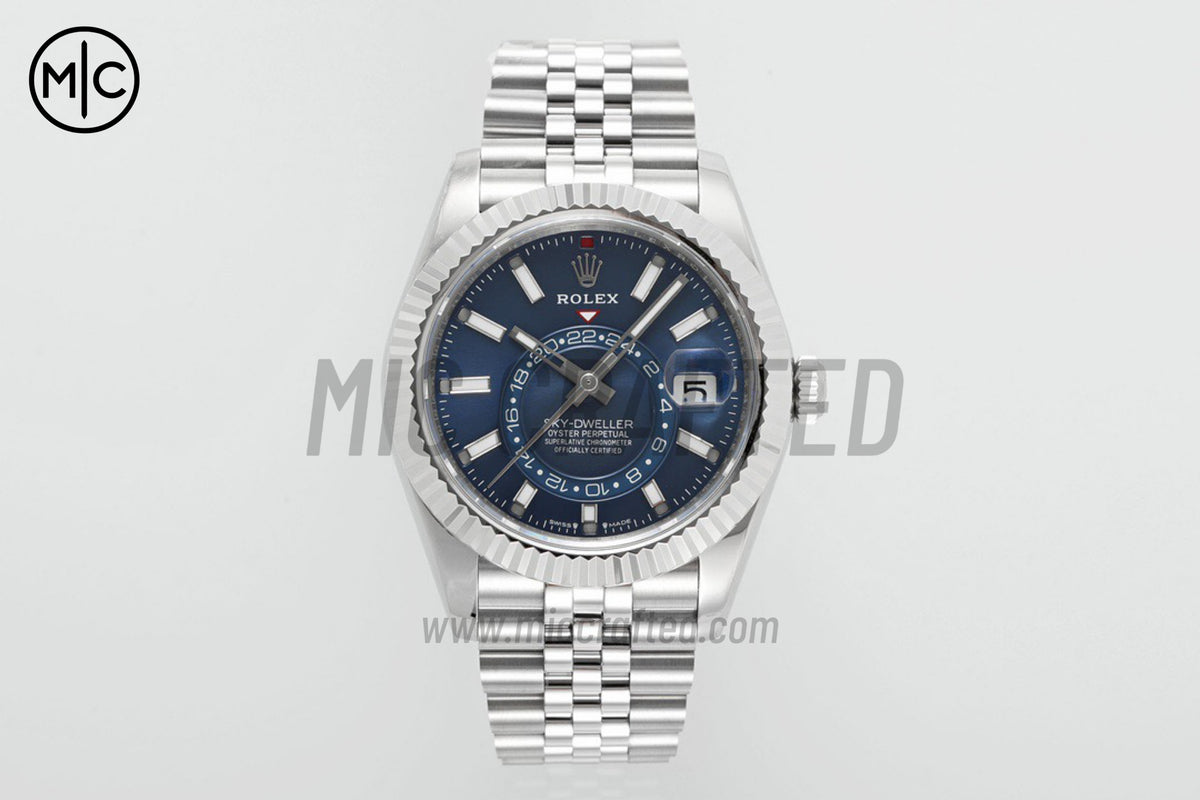 Sky-Dweller 42mm 326934 904L SS Blue Dial on SS Jubilee Bracelet – Premium Edition