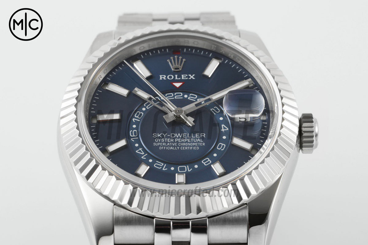 Sky-Dweller 42mm 326934 904L SS Blue Dial on SS Jubilee Bracelet – Premium Edition