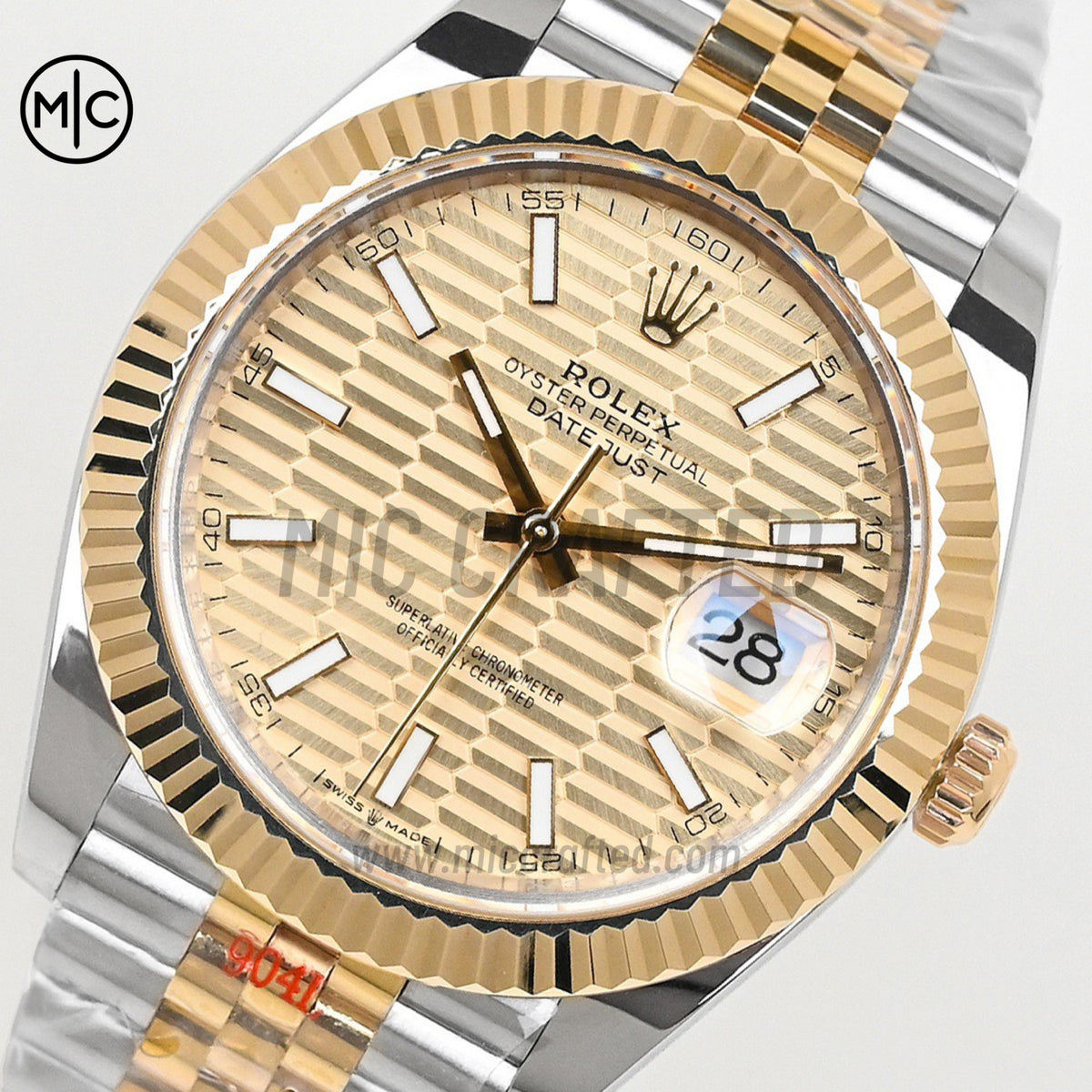 DateJust 41 126333 YG Texuted Dial on SS/YG Jubilee Bracelet – Premium Edition