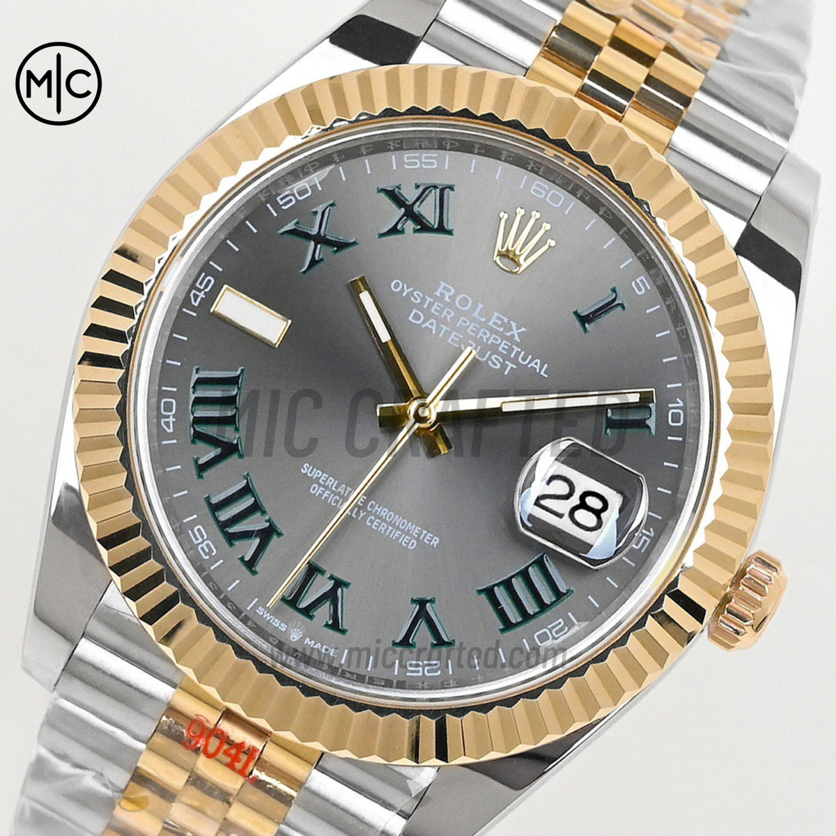 DateJust 41 126333 SS/YG Gray Dial Green Roman on Jubilee Bracelet – Premium Edition