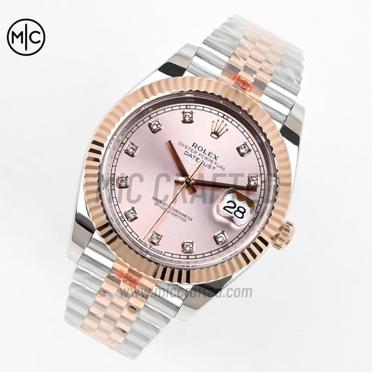 DateJust 41 126331 SS/RG RG Diamonds Dial on Jubilee Bracelet– Premium Edition