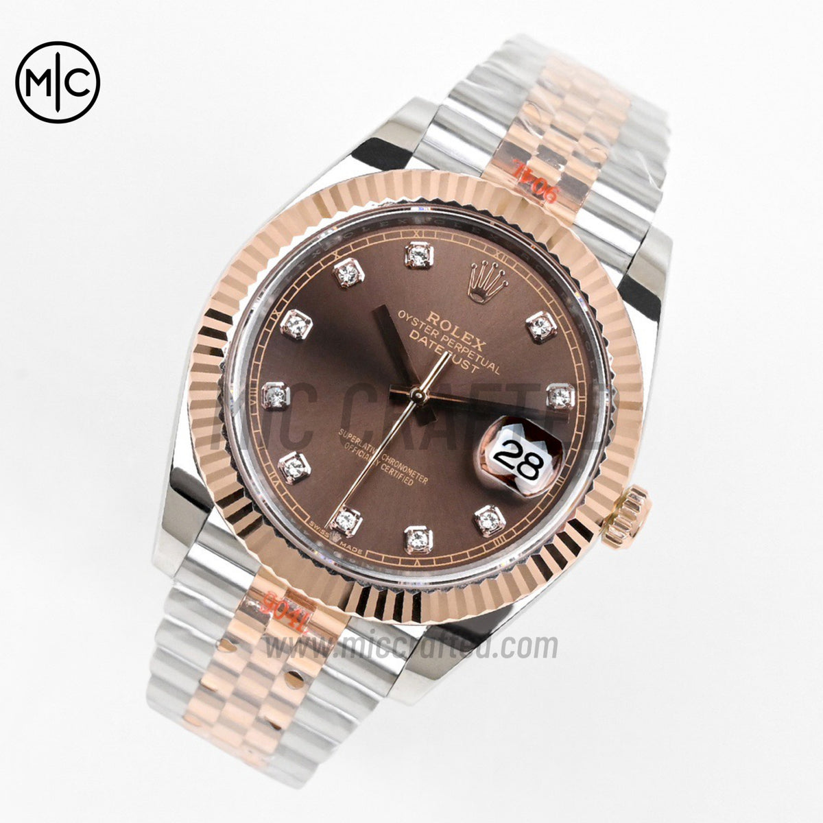 DateJust 41 126331 SS/RG Brown Diamonds Dial on Jubilee Bracelet– Premium Edition