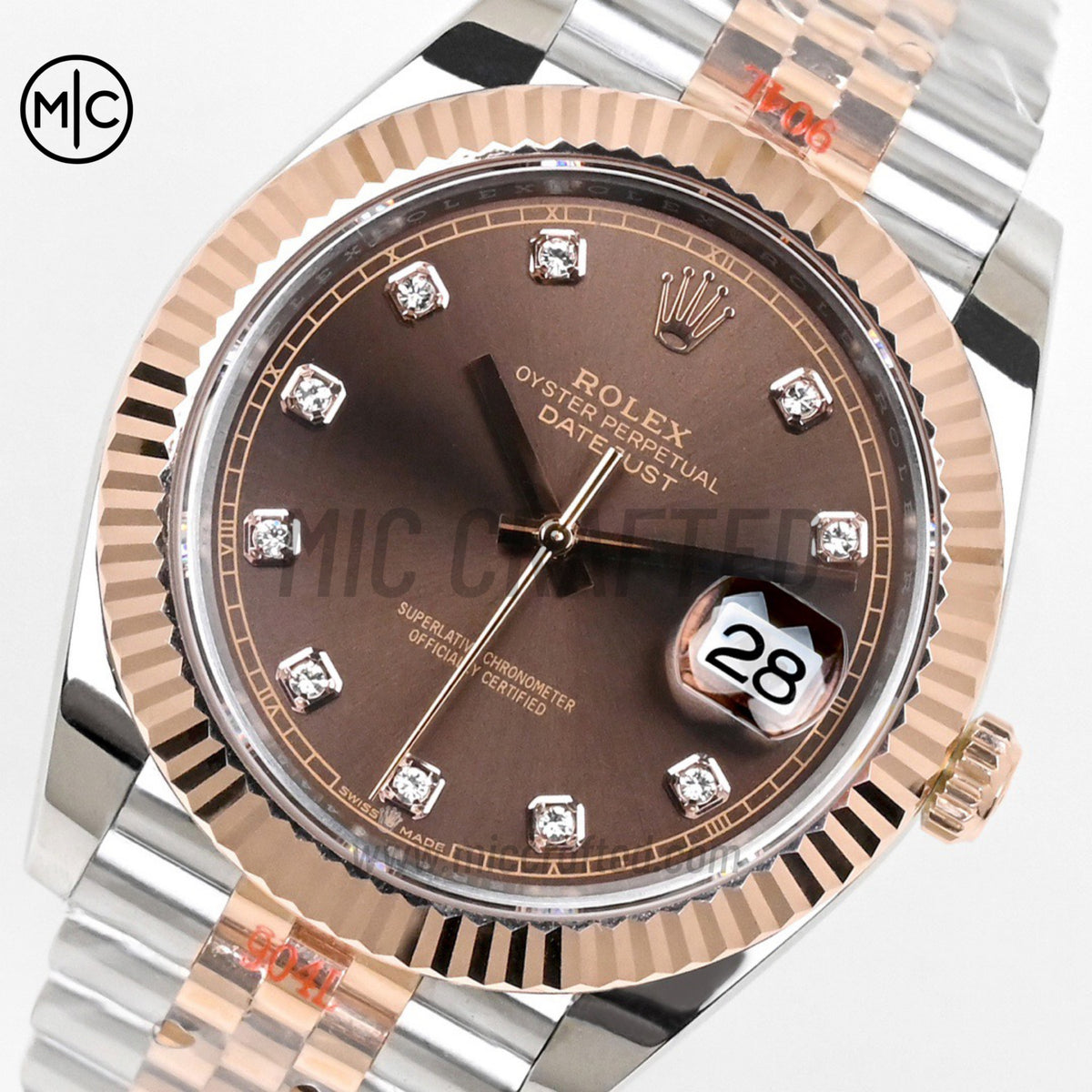 DateJust 41 126331 SS/RG Brown Diamonds Dial on Jubilee Bracelet– Premium Edition