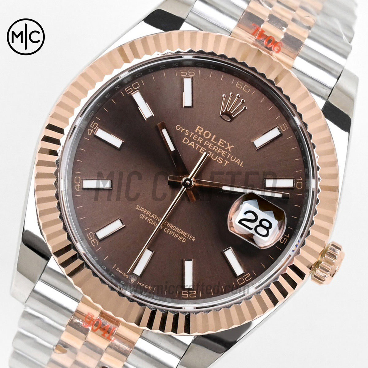 DateJust 41 126331 SS/RG Brown Stick Dial on Jubilee Bracelet – Premium Edition