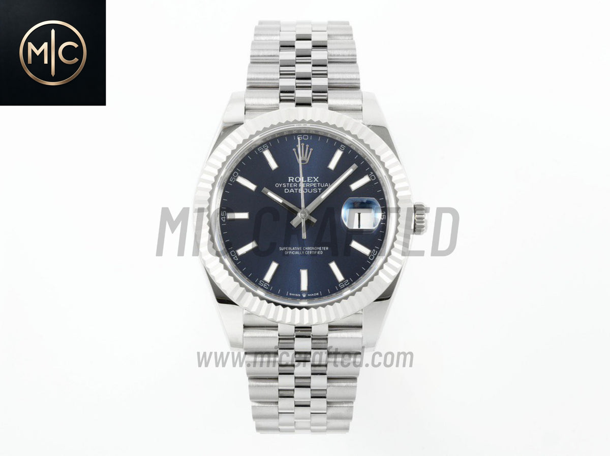 DateJust 41mm 126334 Blue Stick Dial on Jubilee Bracelet – Premium Edition