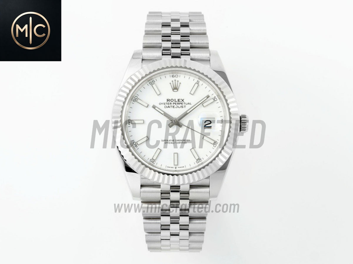 DateJust 41mm 126334 White Stick Dial on Jubilee Bracelet – Premium Edition