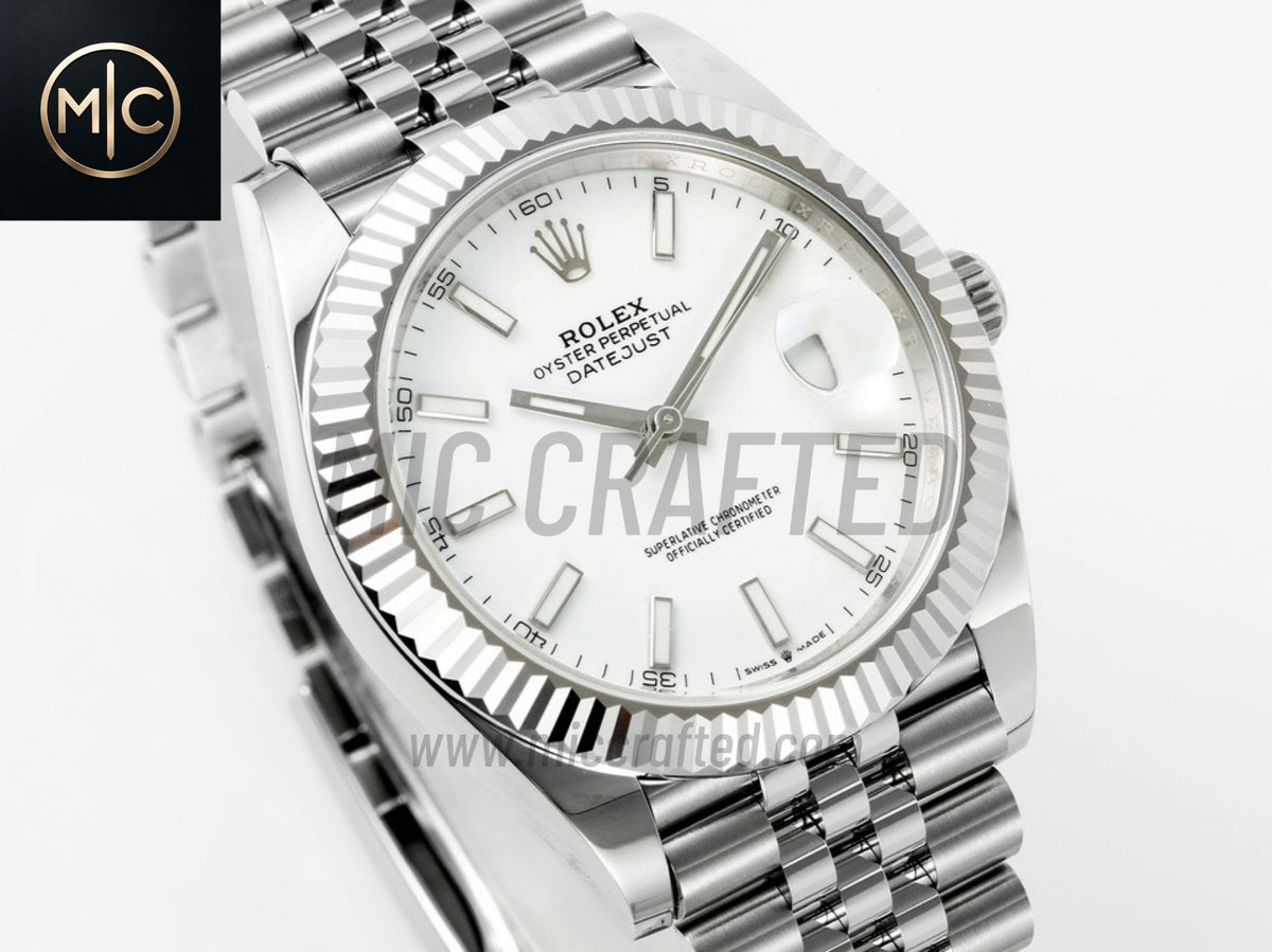 DateJust 41mm 126334 White Stick Dial on Jubilee Bracelet – Premium Edition