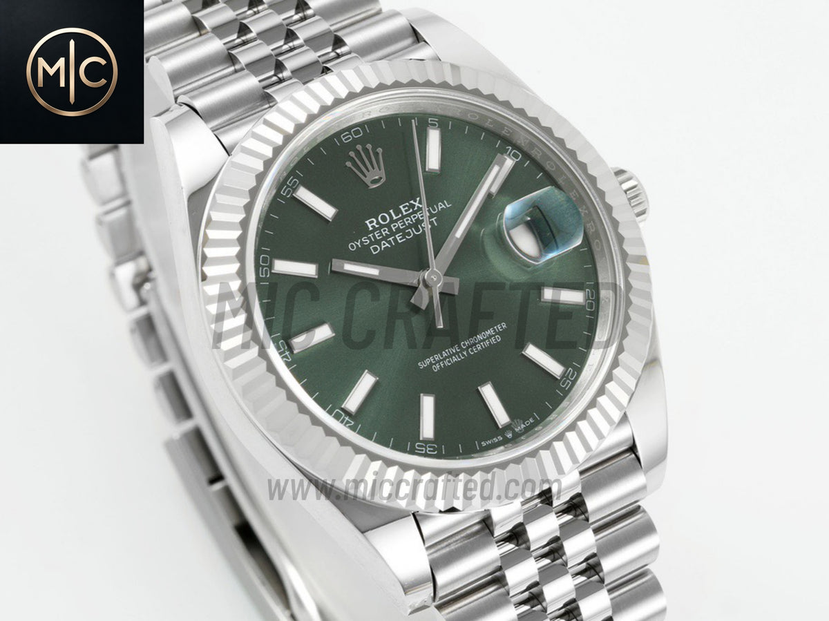 DateJust 41mm 126334 Mint Green Stick Dial on Jubilee Bracelet – Premium Edition