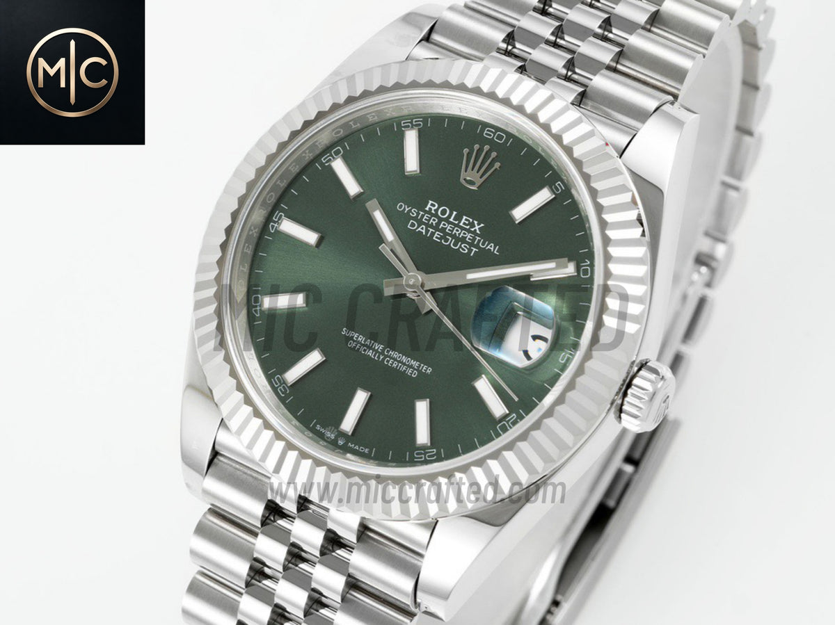 DateJust 41mm 126334 Mint Green Stick Dial on Jubilee Bracelet – Premium Edition