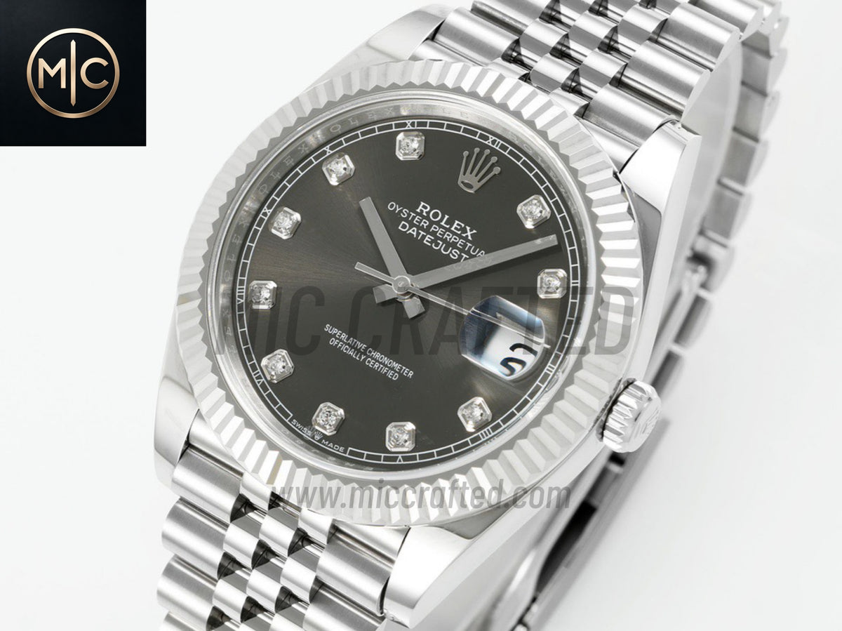 DateJust 41mm 126334 Gray Diamonds Dial on Jubilee Bracelet – Premium Edition
