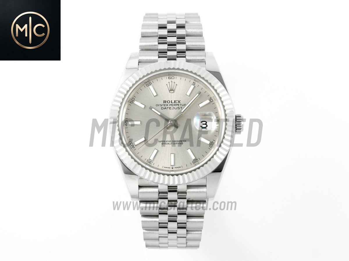 DateJust 41mm 126334 Silver Stick Dial on Jubilee Bracelet – Premium Edition