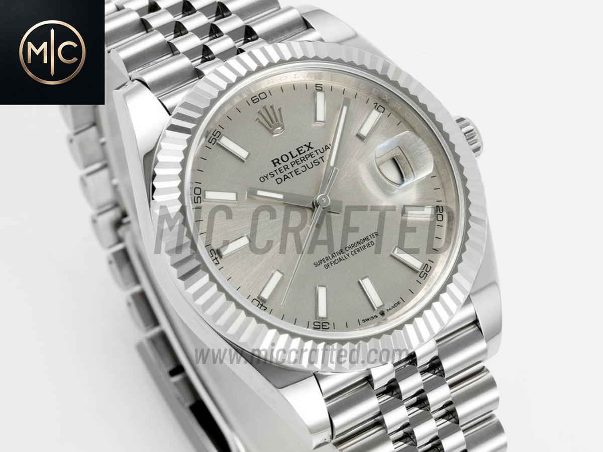 DateJust 41mm 126334 Silver Stick Dial on Jubilee Bracelet – Premium Edition