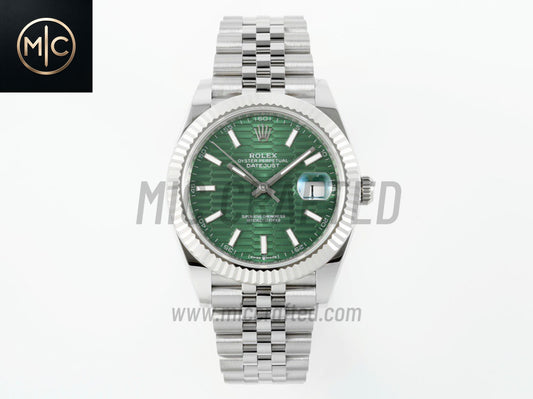 DateJust 41mm 126334 Green Textured Stick Dial on Jubilee Bracelet – Premium Edition