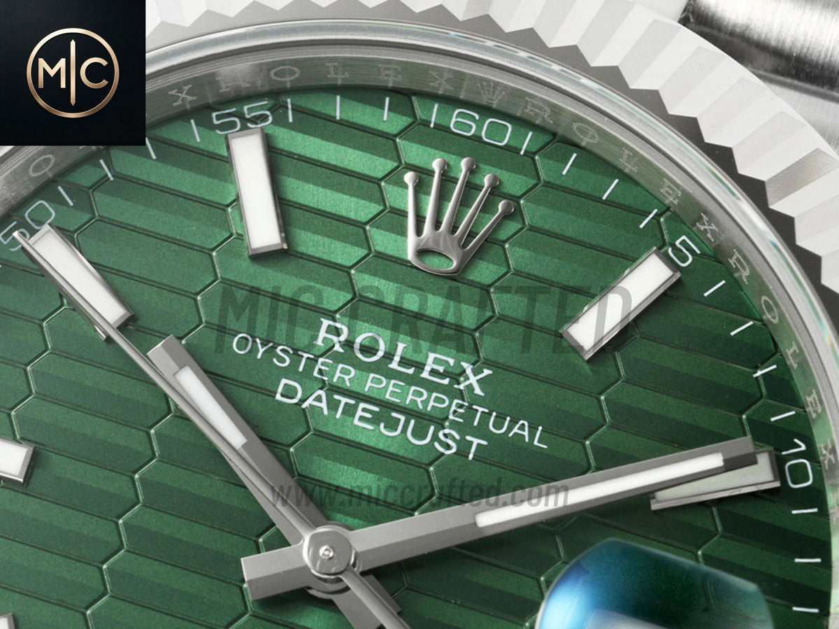 DateJust 41mm 126334 Green Textured Stick Dial on Jubilee Bracelet – Premium Edition