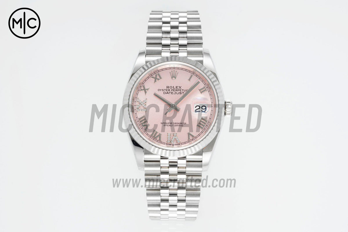 DateJust 36mm 126234 Pink Diamond Roman Dial on Jubilee Bracelet – Premium Edition