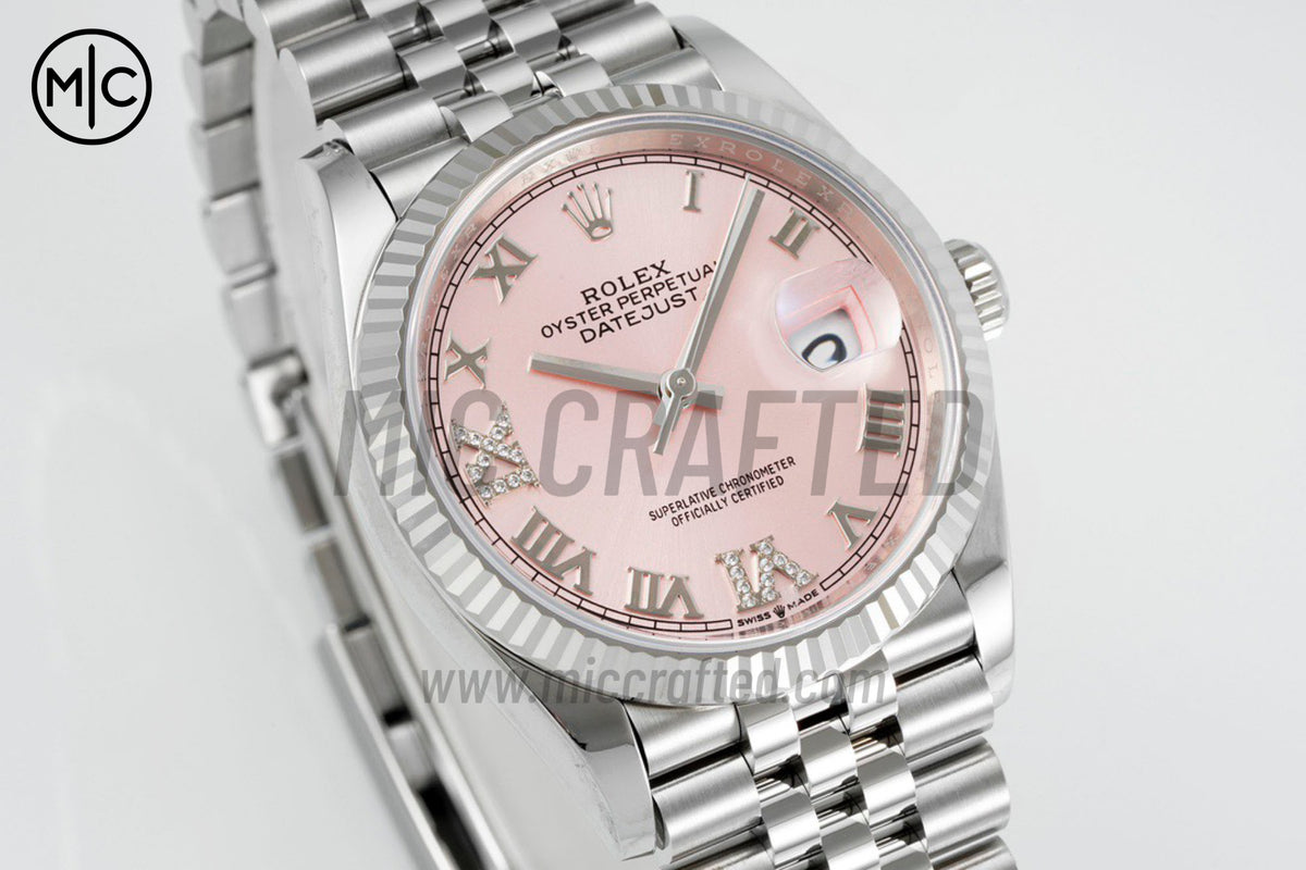DateJust 36mm 126234 Pink Diamond Roman Dial on Jubilee Bracelet – Premium Edition