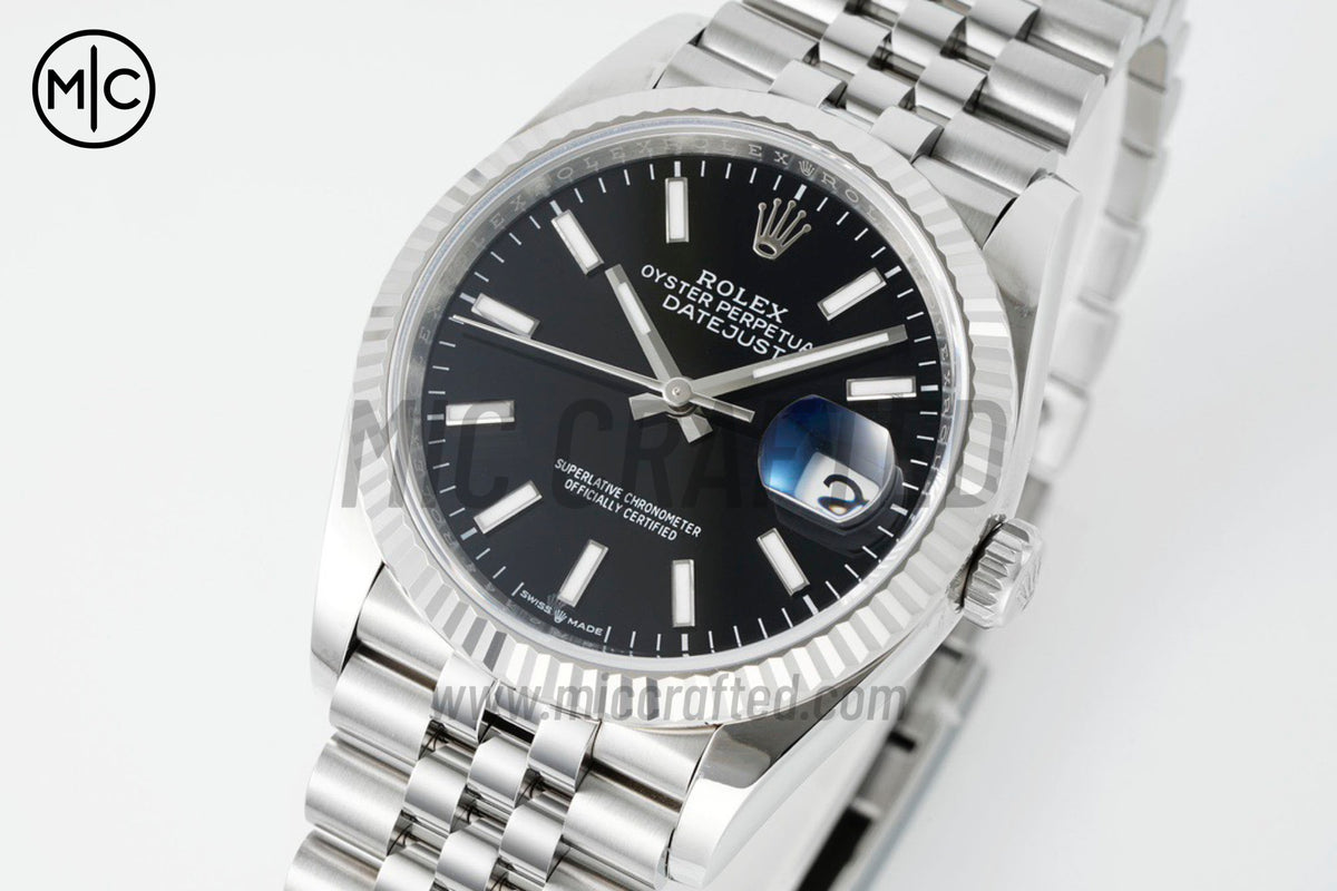DateJust 36mm 126234 Black Stick Dial on Jubilee Bracelet – Premium Edition