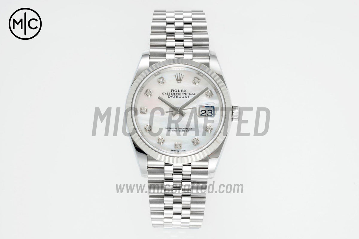 DateJust 36mm 126234 White MOP Diamonds Dial on Jubilee Bracelet – Premium Edition