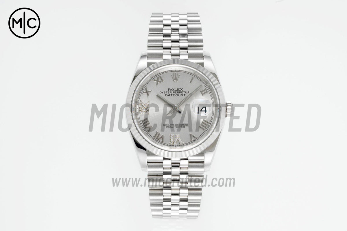 DateJust 36mm 126234 Silver Diamond Roman Dial on Jubilee Bracelet – Premium Edition